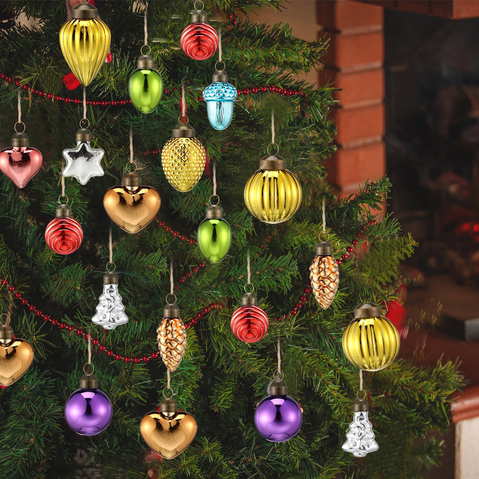 Amazon.com: Glimin 36 Pcs Vintage Christmas Ornaments 2-2.4 Inch